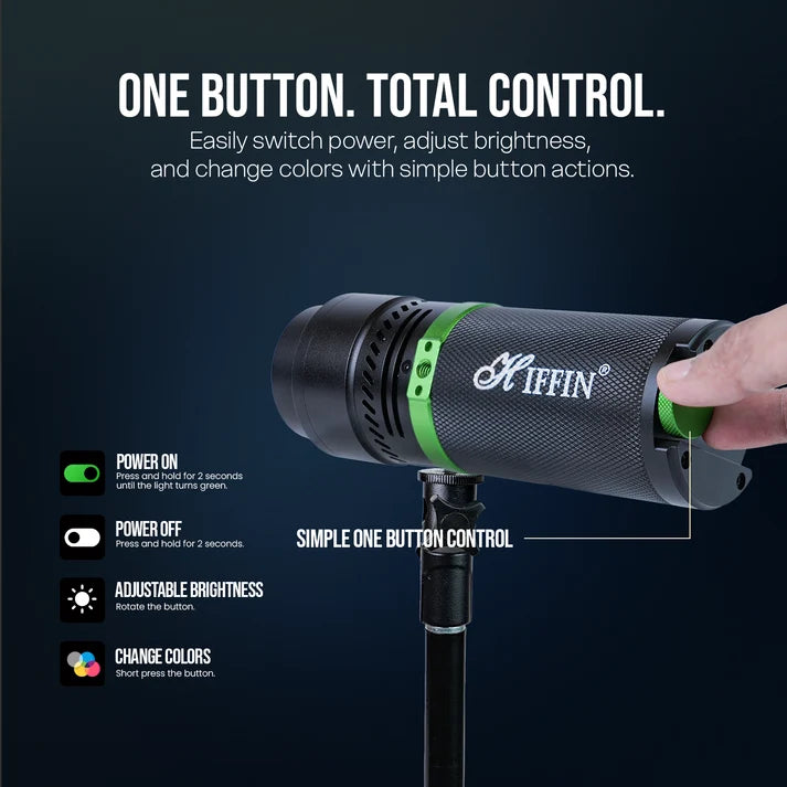 G-Flash PRO RGB 30W LED Video Light 5000mAh USB-C CRI95+ 4 Colors Fan Portable - image 1