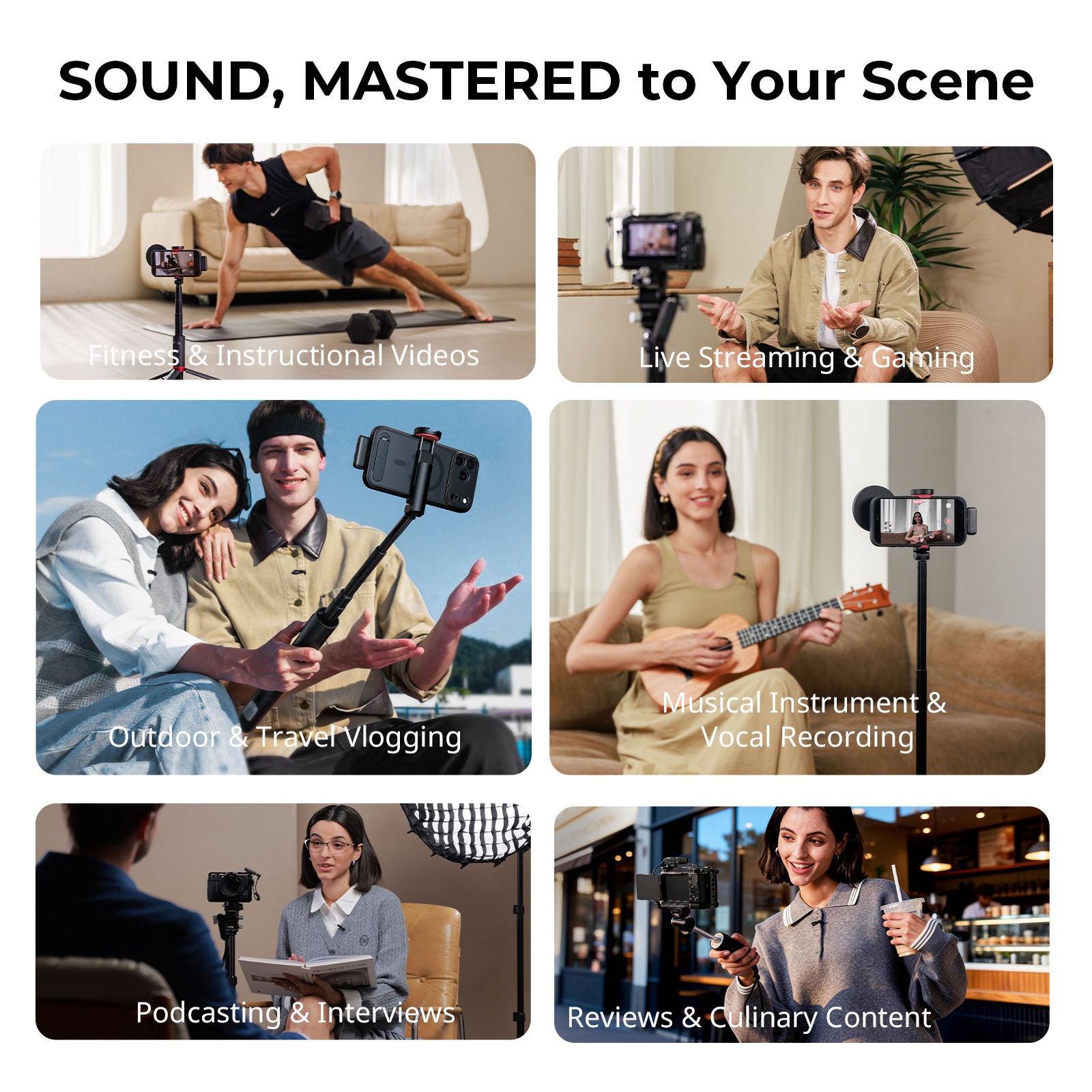 SmallRig S70 Ultra Thin Invisible Wireless Microphone for Vlog, Wedding, Interview