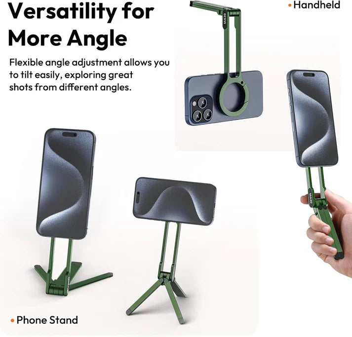 Ulanzi MA30 Magnetic Phone Tripod Stand for iPhone, Android- Aluminum, MagSafe