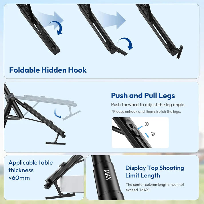 ULANZI TT88 Magnetic Tripod 57" Selfie Stick with Bluetooth Remote & Cold Shoes