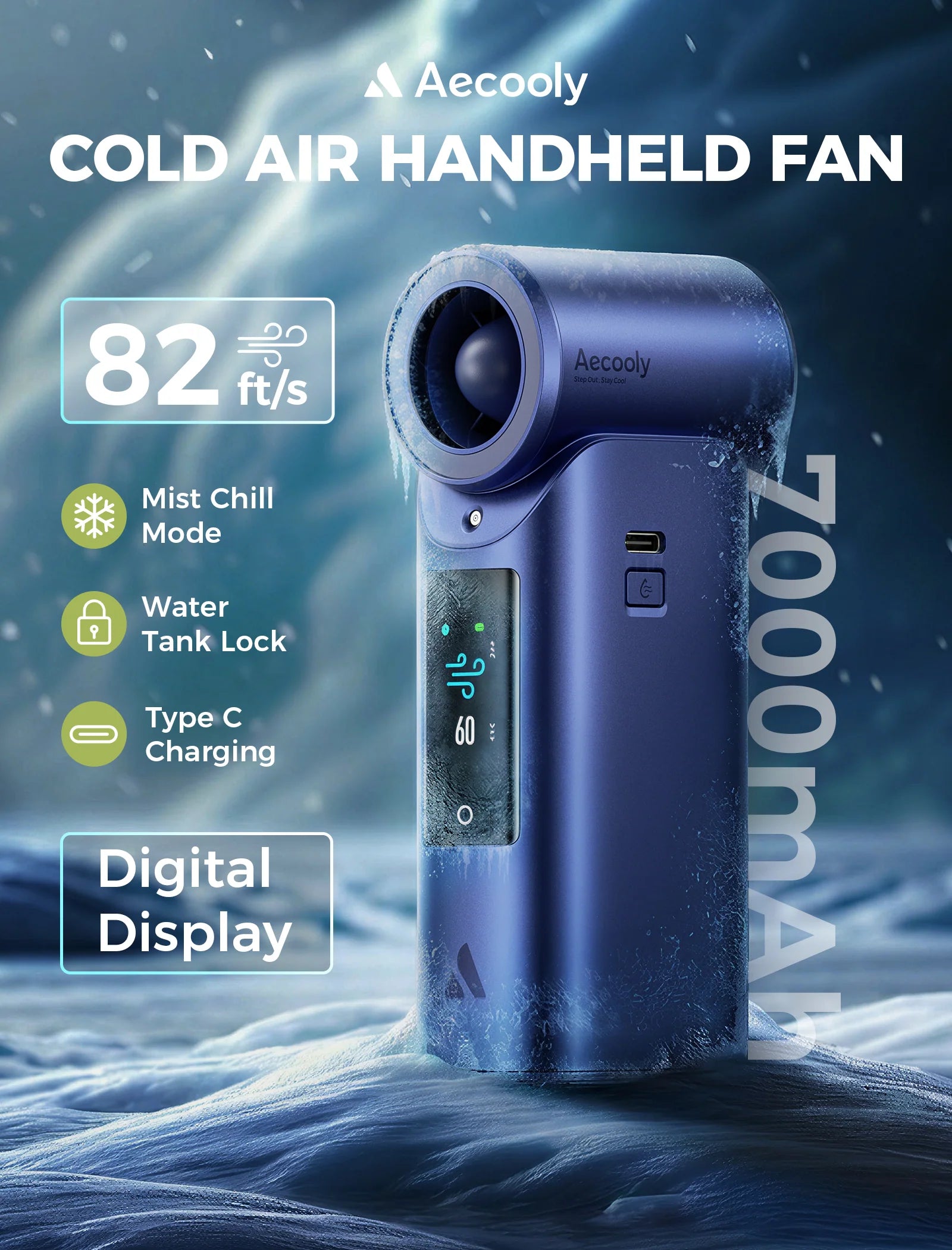AECooly Cold Air Ultra™ Portable Cooling Fan