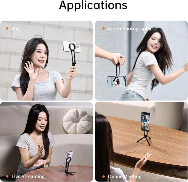 Ulanzi MA30 Magnetic Phone Tripod Stand for iPhone, Android- Aluminum, MagSafe