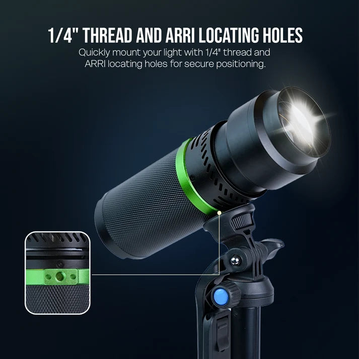 G-Flash PRO RGB 30W LED Video Light 5000mAh USB-C CRI95+ 4 Colors Fan Portable