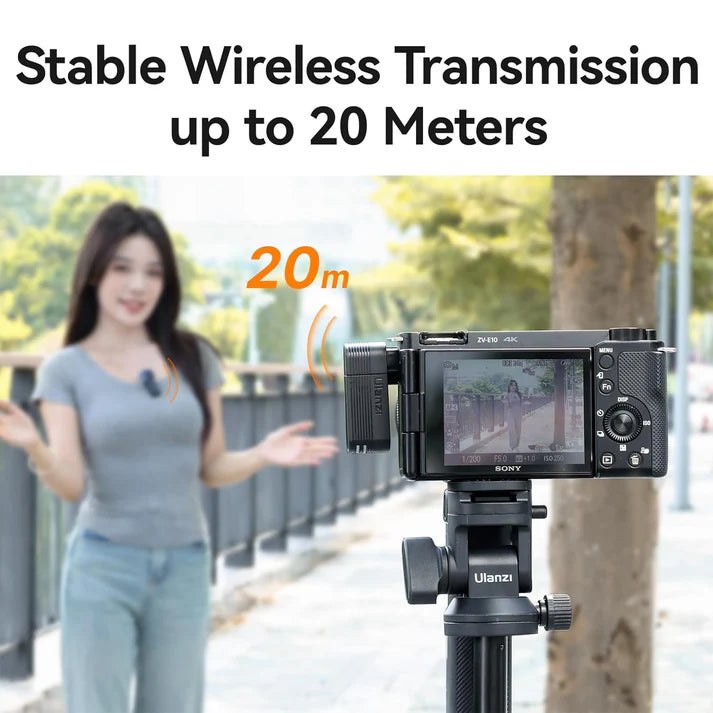 ULANZI A100 Wireless Lavalier Microphone - A100 Wireless Lavalier — Studio Sound, Zero Wires.