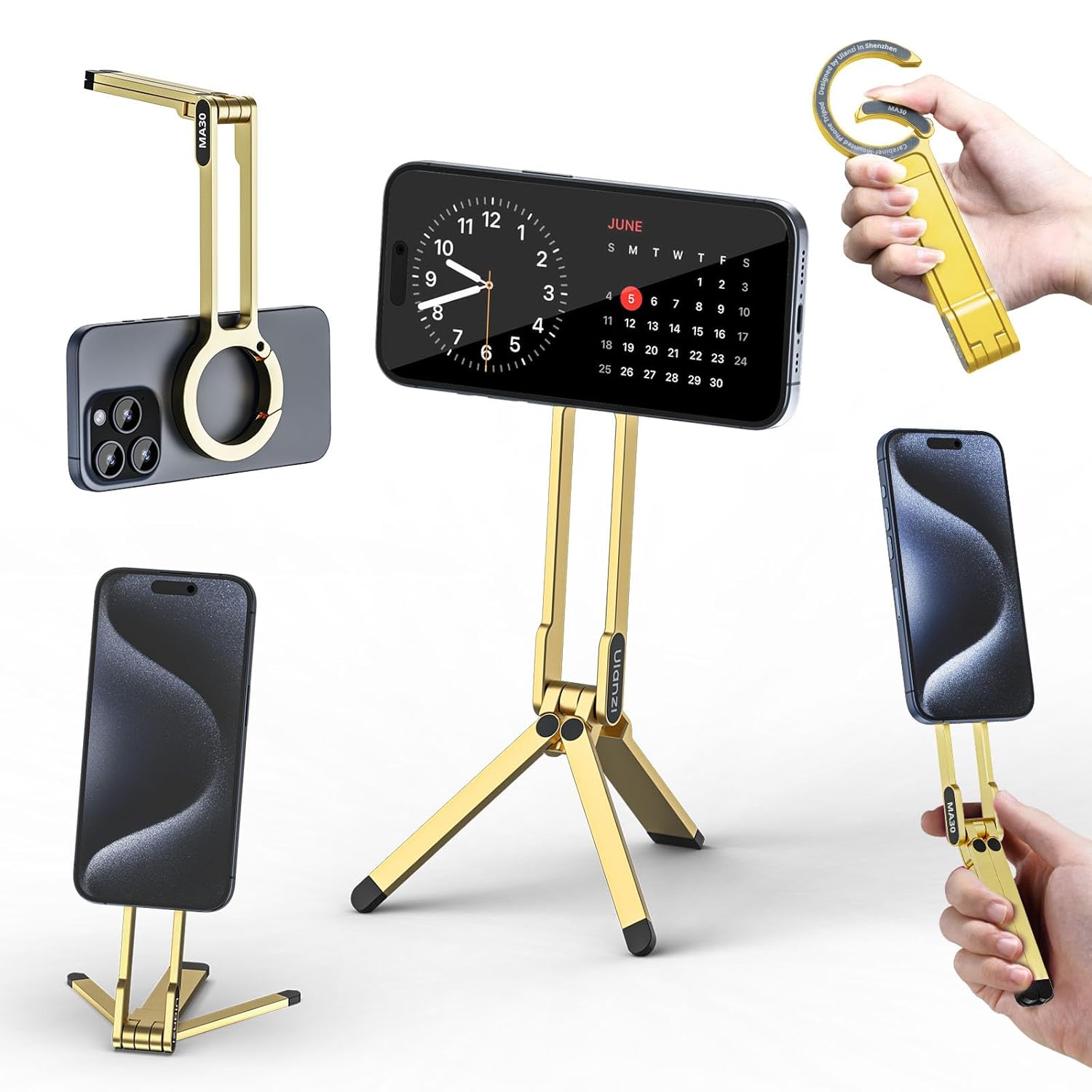 Ulanzi MA30 Magnetic Phone Tripod Stand for iPhone, Android- Aluminum, MagSafe