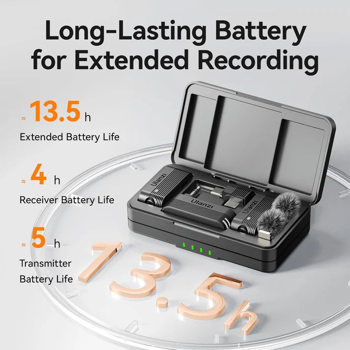 ULANZI A100 Wireless Lavalier Microphone - A100 Wireless Lavalier — Studio Sound, Zero Wires.
