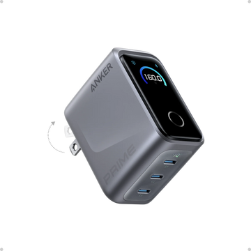Anker Prime Charger (160W, 3 Ports, Smart Display)