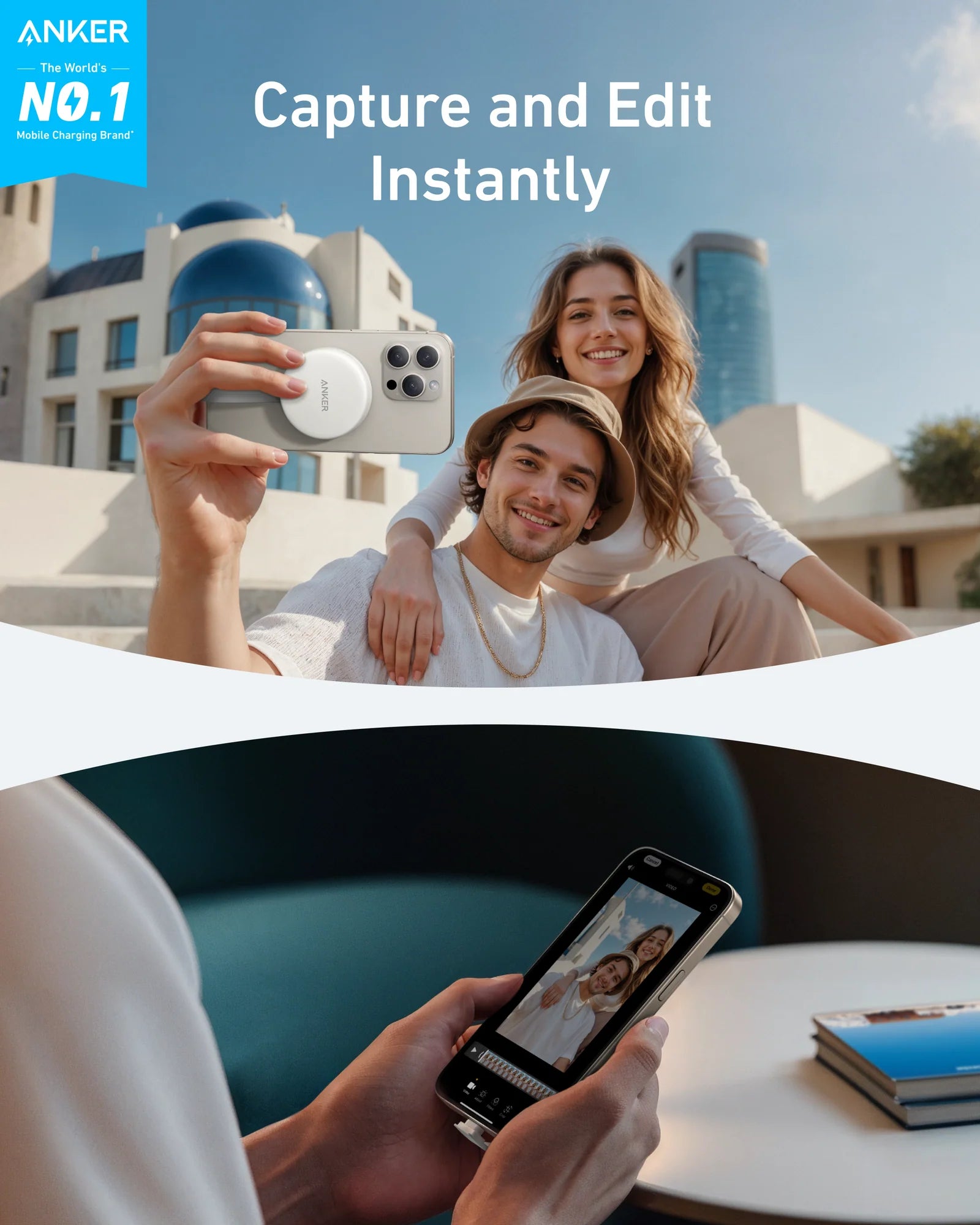 Anker MagGo USB-C Adapter (3-in-1, 10Gbps, For All USB-C Devices)