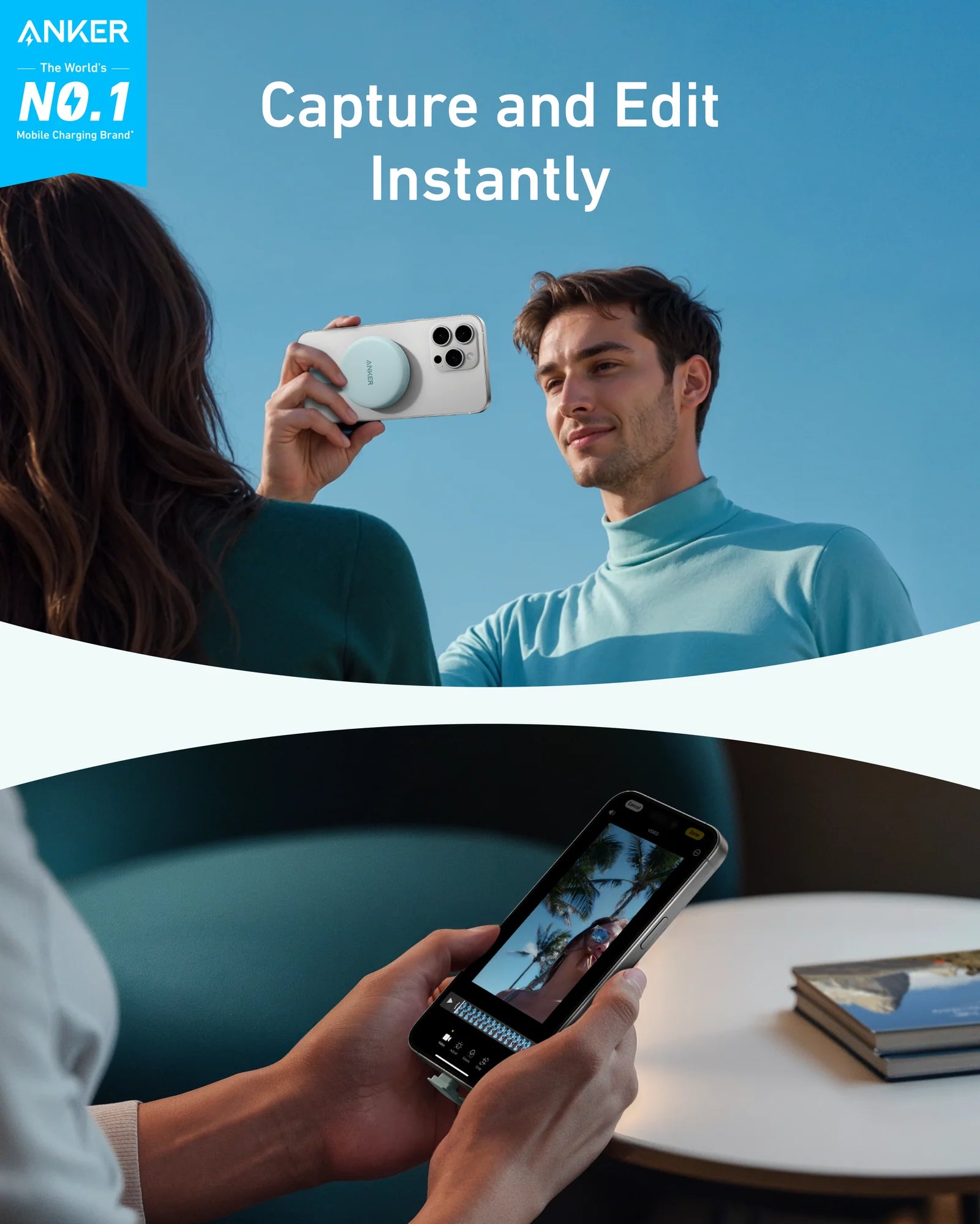 Anker MagGo USB-C Adapter (3-in-1, 10Gbps, For All USB-C Devices)
