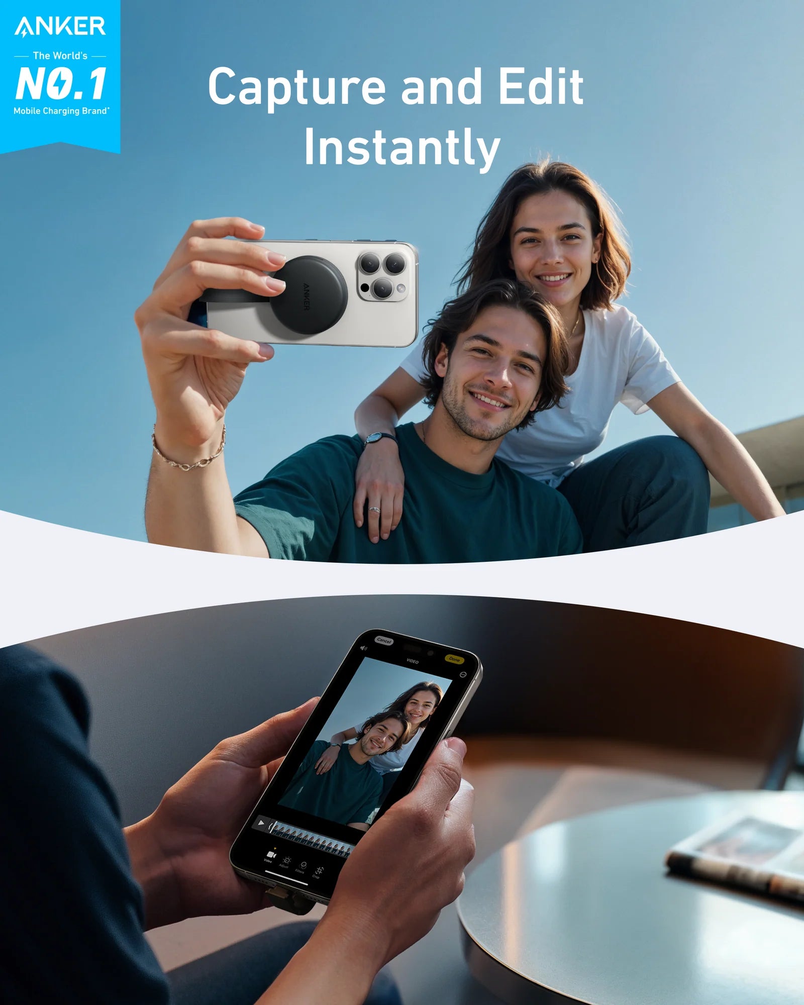 Anker MagGo USB-C Adapter (3-in-1, 10Gbps, For All USB-C Devices)