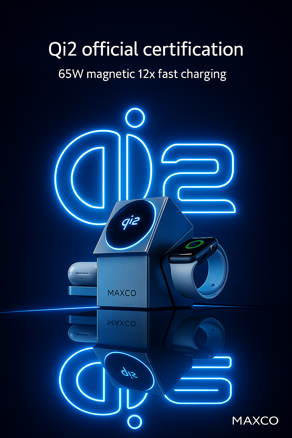 Qi2 Protocol Magnetic Touch Rotating Wireless Charger