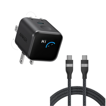 Anker Nano Charger (45W, Smart Display, 180° Foldable)