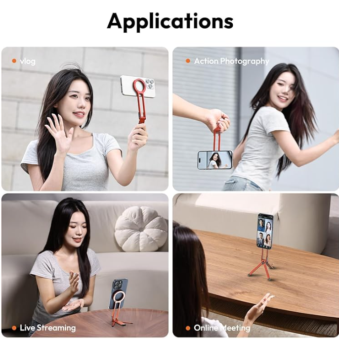 Ulanzi MA30 Magnetic Phone Tripod Stand for iPhone, Android- Aluminum, MagSafe