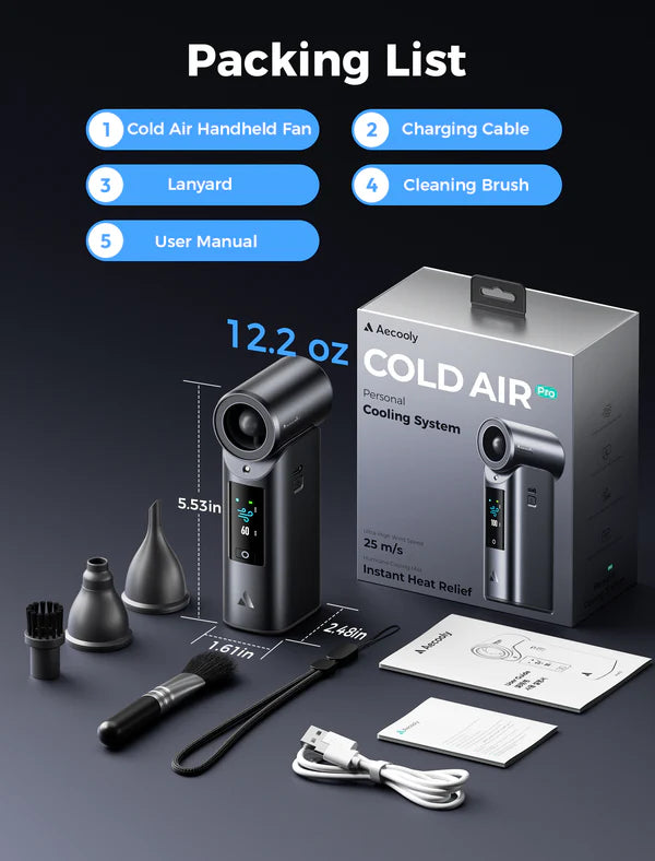 AECooly Cold Air Ultra™ Portable Cooling Fan