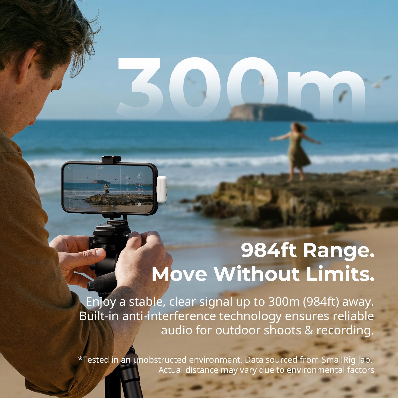 SmallRig S70 Ultra Thin Invisible Wireless Microphone for Vlog, Wedding, Interview