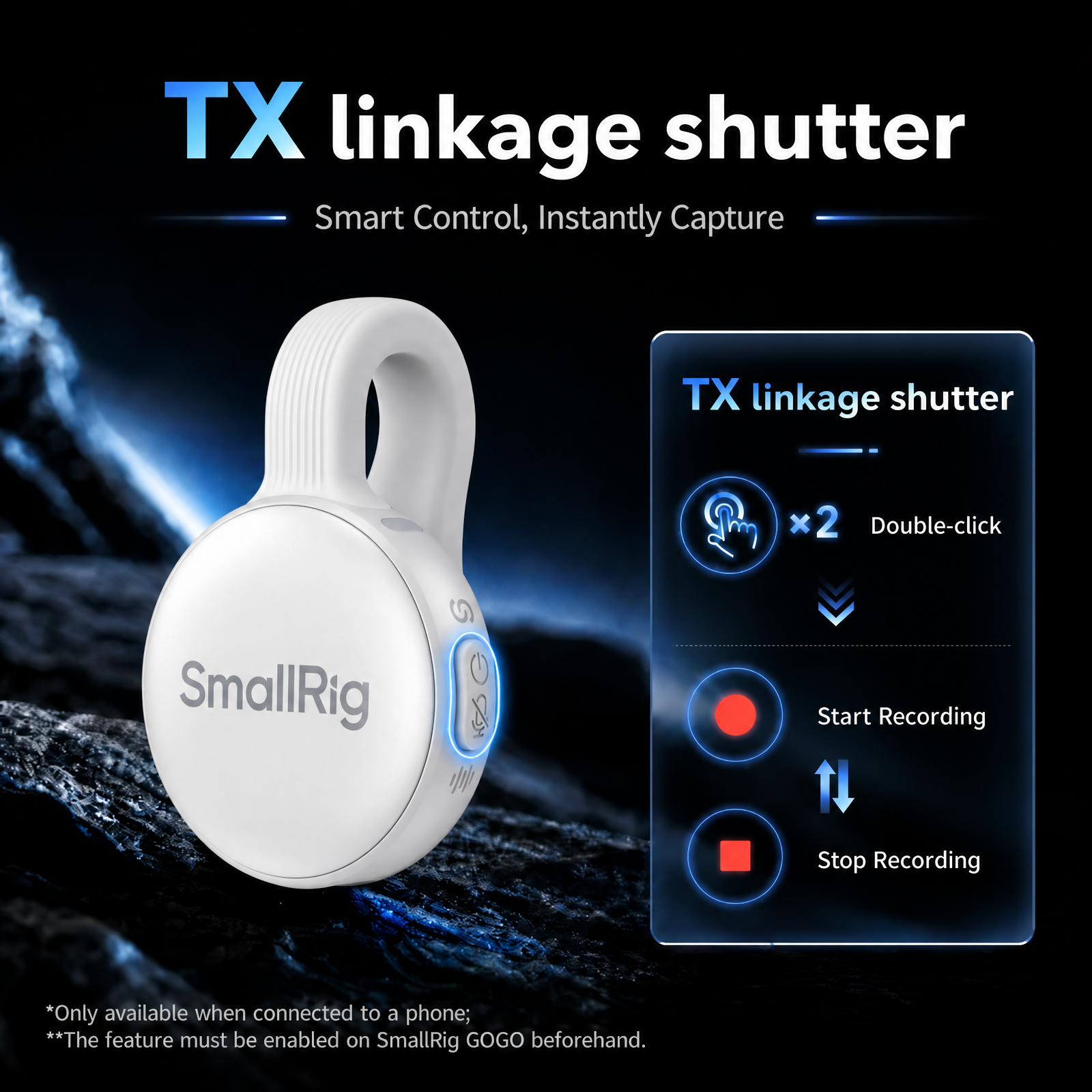 SmallRig S70 Ultra Thin Invisible Wireless Microphone for Vlog, Wedding, Interview