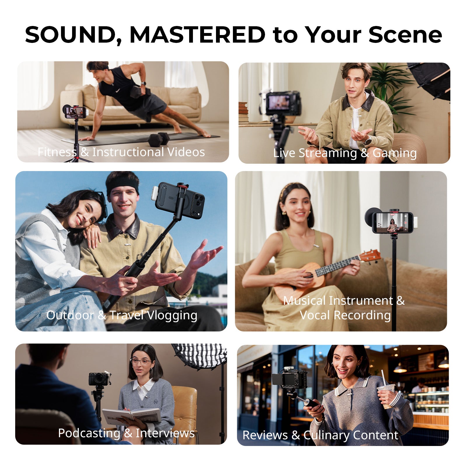 SmallRig S70 Ultra Thin Invisible Wireless Microphone for Vlog, Wedding, Interview